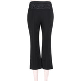 Giles bootcut cropped trousers in black