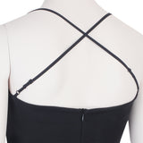 Marios Schwab luxurious layered mesh dress in black and lavender blue