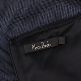 Marios Schwab luxurious layered mesh dress in black and lavender blue