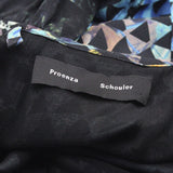 Proenza Schouler silk crepe dress in a pool collage print