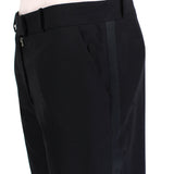 J W Anderson black wool & cashmere blend tuxedo trousers