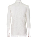 Alexander McQueen luxurious slim fitting sheer lace shirt