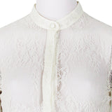 Alexander McQueen luxurious slim fitting sheer lace shirt