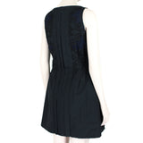 Julien David mini dress in a midnight blue bonded cotton