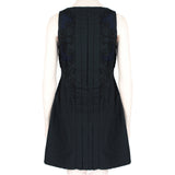 Julien David mini dress in a midnight blue bonded cotton