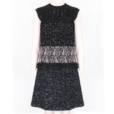 Giambattista Valli tailored-fit shift dress in a mixed fabric construction