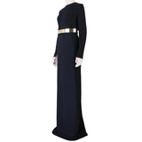 Stella McCartney elegant gown in black and midnight blue