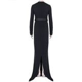 Stella McCartney elegant gown in black and midnight blue