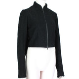 Alaia black textured Cosmos bolero jacket cropped jacket