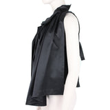 Ellery luxurious black satin top with ruffle detailing