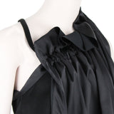 Ellery luxurious black satin top with ruffle detailing