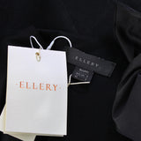 Ellery luxurious black satin top with ruffle detailing
