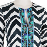 Emilio Pucci luxurious full length dresss in a zebra and signature Emilio Pucci pattern