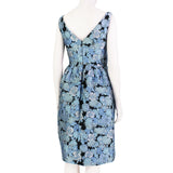 Erdem Dora dress in a pale blue floral jacquard fabric shift dress