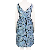 Erdem Dora dress in a pale blue floral jacquard fabric shift dress