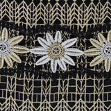 Erdem luxurious gold and silver Guipure lace skirt in an art deco pattern