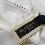 Giambattista Valli white crepe skirt with layered detailing to waistband