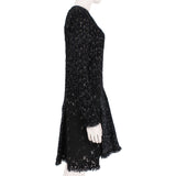 Giambattista Valli tweed, lace and mesh skirt in black, white and gold