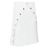 J W Anderson A-Line knee-length skirt in an optic white denim fabric