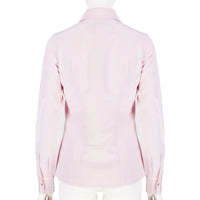 Michael kore pink silk cotton slim fitting shirt blouse