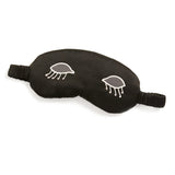 Morgan Lane Lacey Lids Silk Sleeping Mask Noir Black