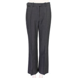 Nina Ricci black grey and claret houndstooth pattern trousers in a wool tweed fabric