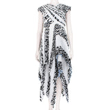 Proenza Schouler runway collection dress in a black and white leopard pattern