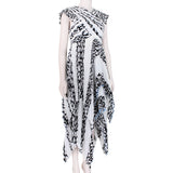 Proenza Schouler runway collection dress in a black and white leopard pattern