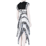 Proenza Schouler runway collection dress in a black and white leopard pattern