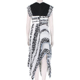 Proenza Schouler runway collection dress in a black and white leopard pattern