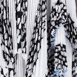 Proenza Schouler runway collection dress in a black and white leopard pattern