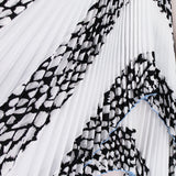 Proenza Schouler runway collection dress in a black and white leopard pattern