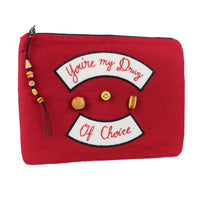 Venessa Arizaga You're my drug of choice clutch bag pouch laptop case bag fast food
