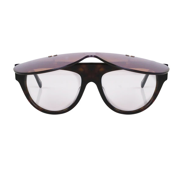 Stella McCartney black sunglasses with flip-up grey tone lens