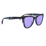 Yohji Yamamoto blue tortoiseshell cat eye sunglasses YY5022
