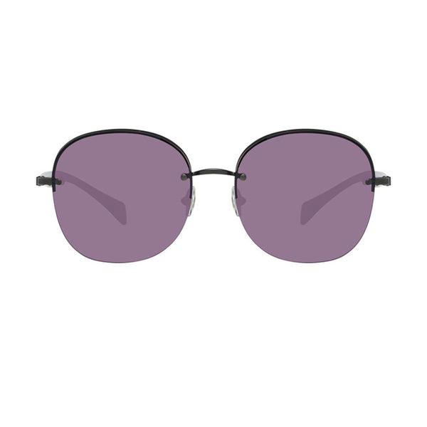Yohji Yamamoto rimless sunglasses with purple lenses