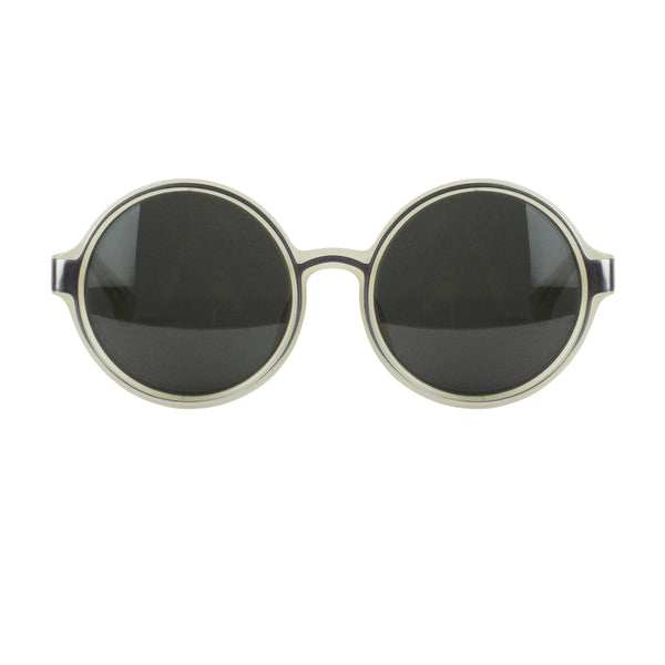 Dries Van Noten round frame sunglasses in a milky grey tone frame