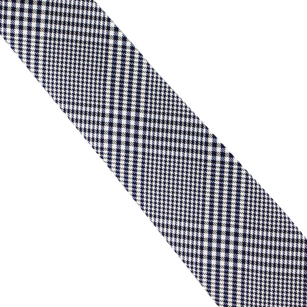 Paul Smith Prince of Wales check patterned silk tie navy blue