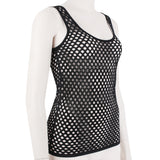 Emilio Pucci form fitting mesh tank in black