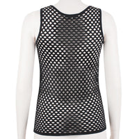 Emilio Pucci form fitting mesh tank in black