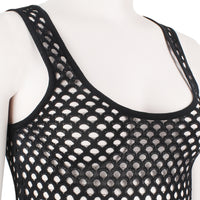 Emilio Pucci form fitting mesh tank in black