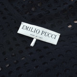 Emilio Pucci form fitting mesh tank in black