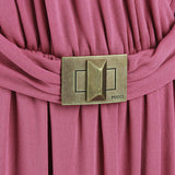 An Emilio Pucci rose pink dress in a draped grecian style