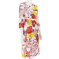 An exquisite Erdem dress in multicoloured floral print silk voile