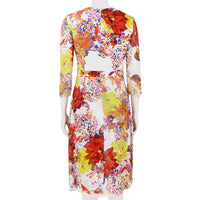 An exquisite Erdem dress in multicoloured floral print silk voile