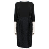 Alexander Terekhov black rose embossed midi dress