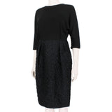 Alexander Terekhov black rose embossed midi dress