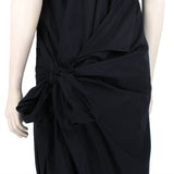 Ter et Bantine Abito Kimono tied wrap dress in a dark blue cotton fabric