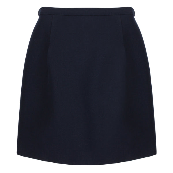 Michael Kors luxurious A-line mini skirt in a navy blue twill fabric&nbsp;