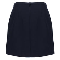 Michael Kors luxurious A-line mini skirt in a navy blue twill fabric&nbsp;